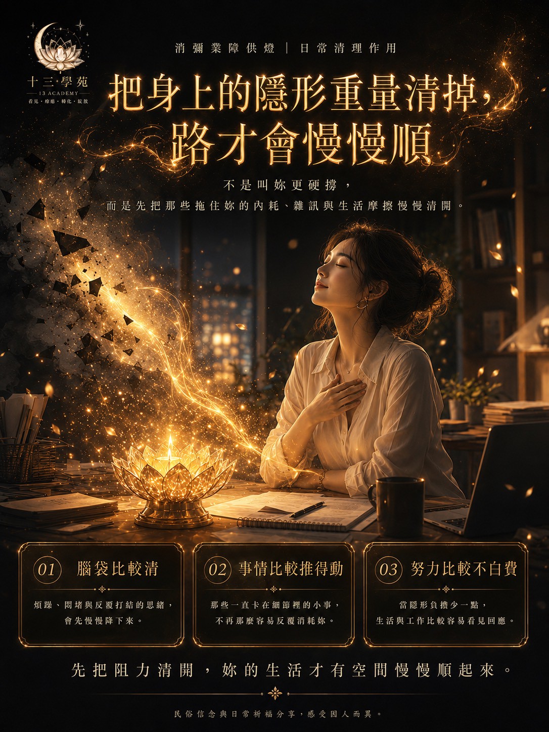 透過供燈為生活進行日常的阻礙清除與溫柔修復