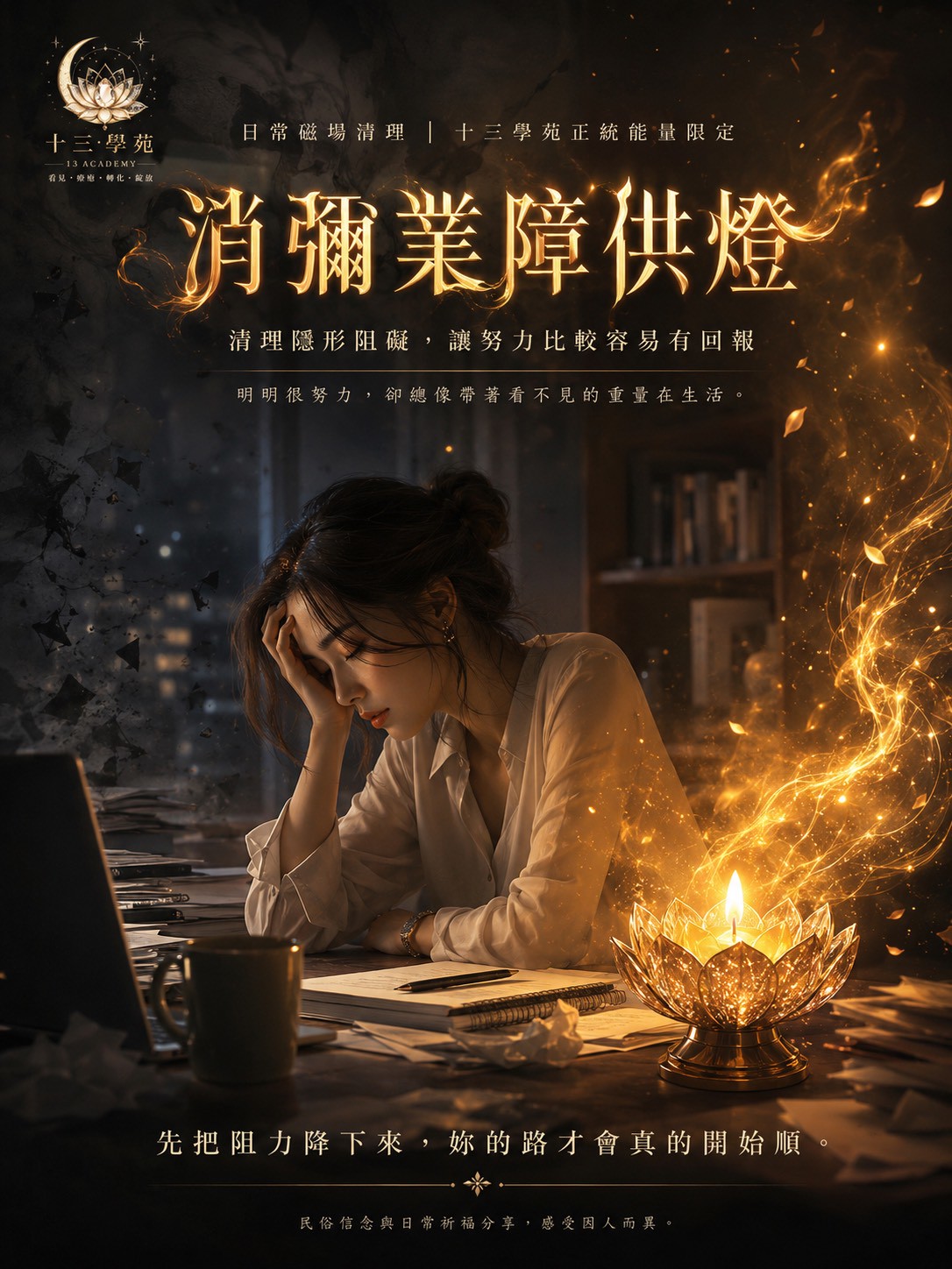 消彌業障供燈