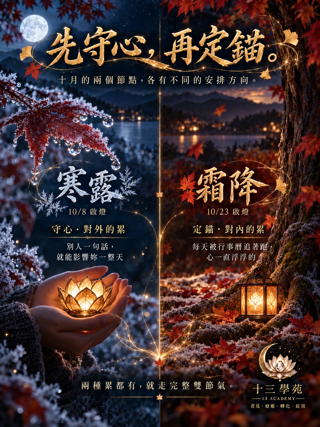 寒露守心，霜降定錨