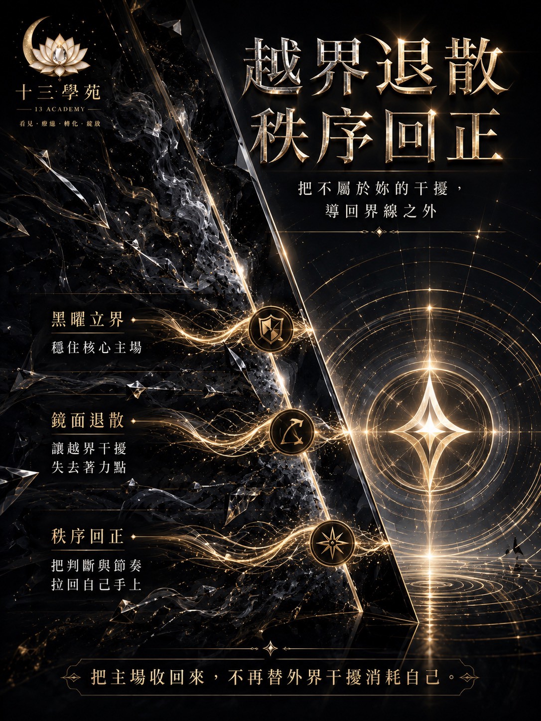 黑曜立界、鏡面退散、秩序回正
