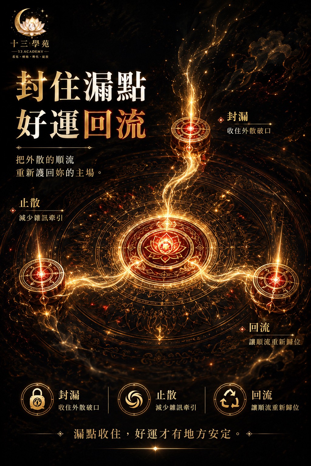 把外散的順流，重新護回妳的主場