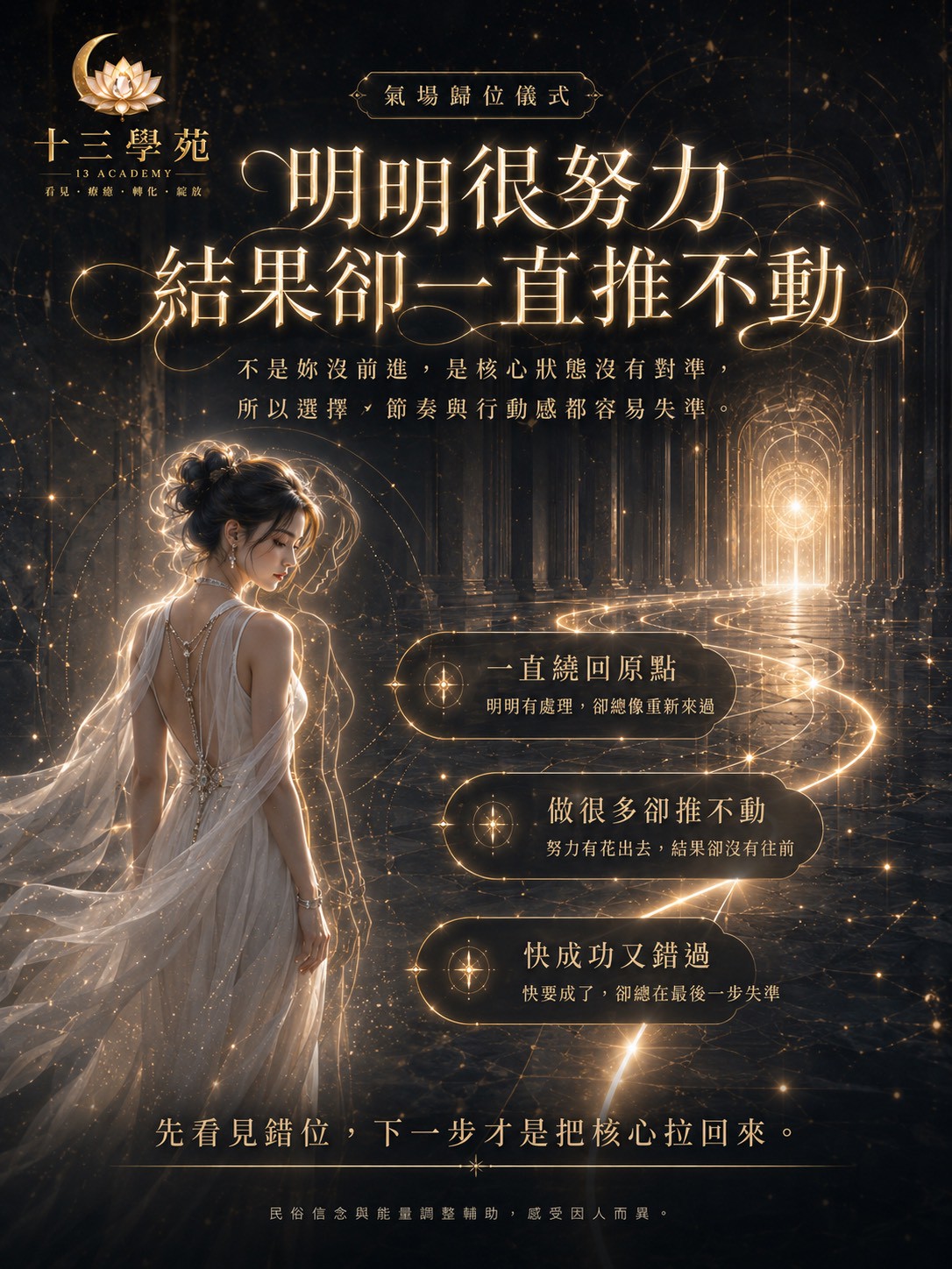 不是妳不夠拚，是核心氣場的方位早就歪了