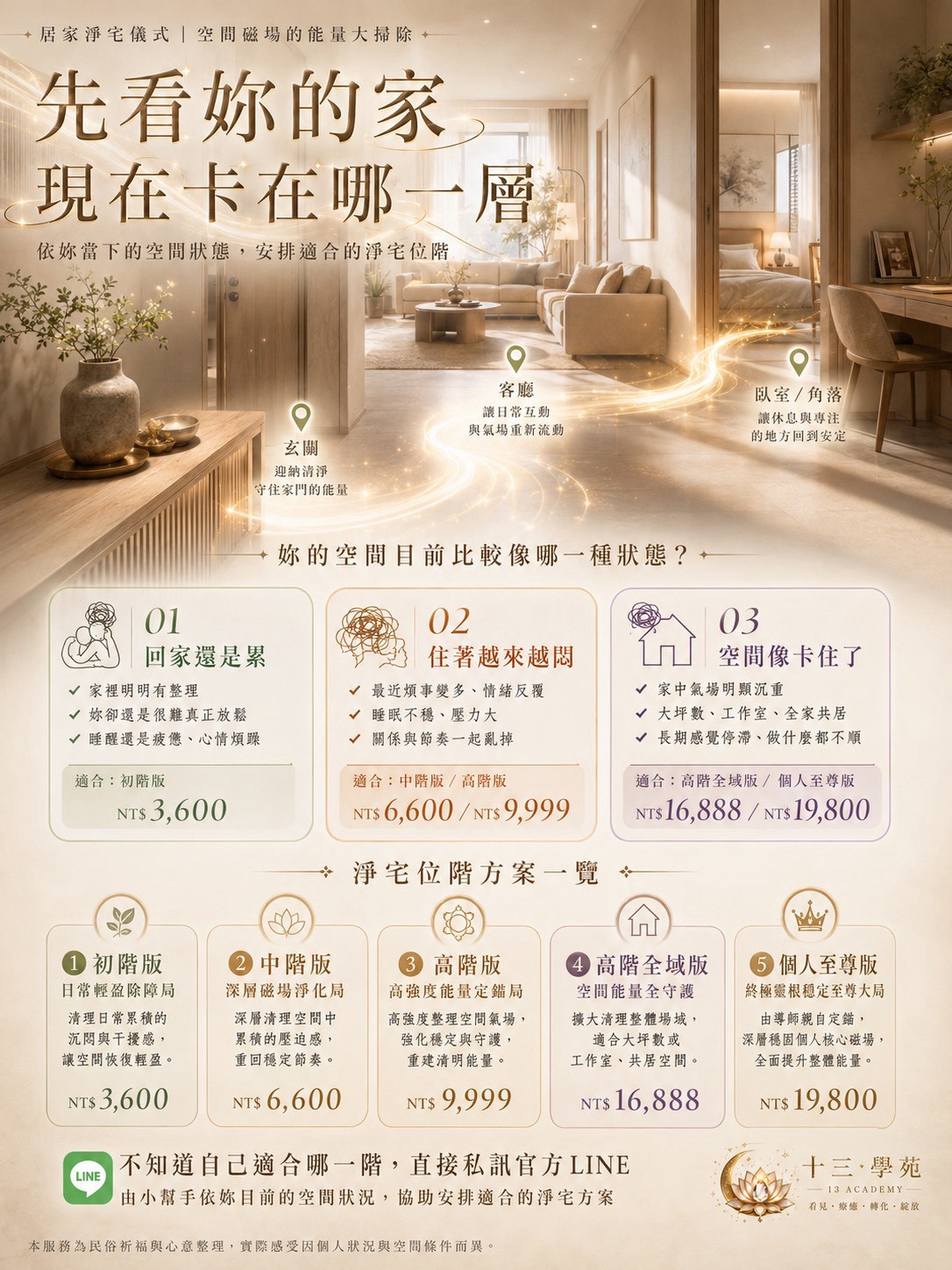 居家淨宅儀式方案價格