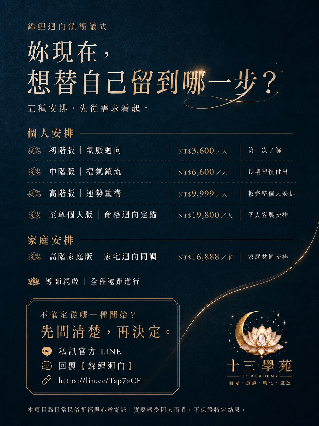 五種安排，先從需求看起