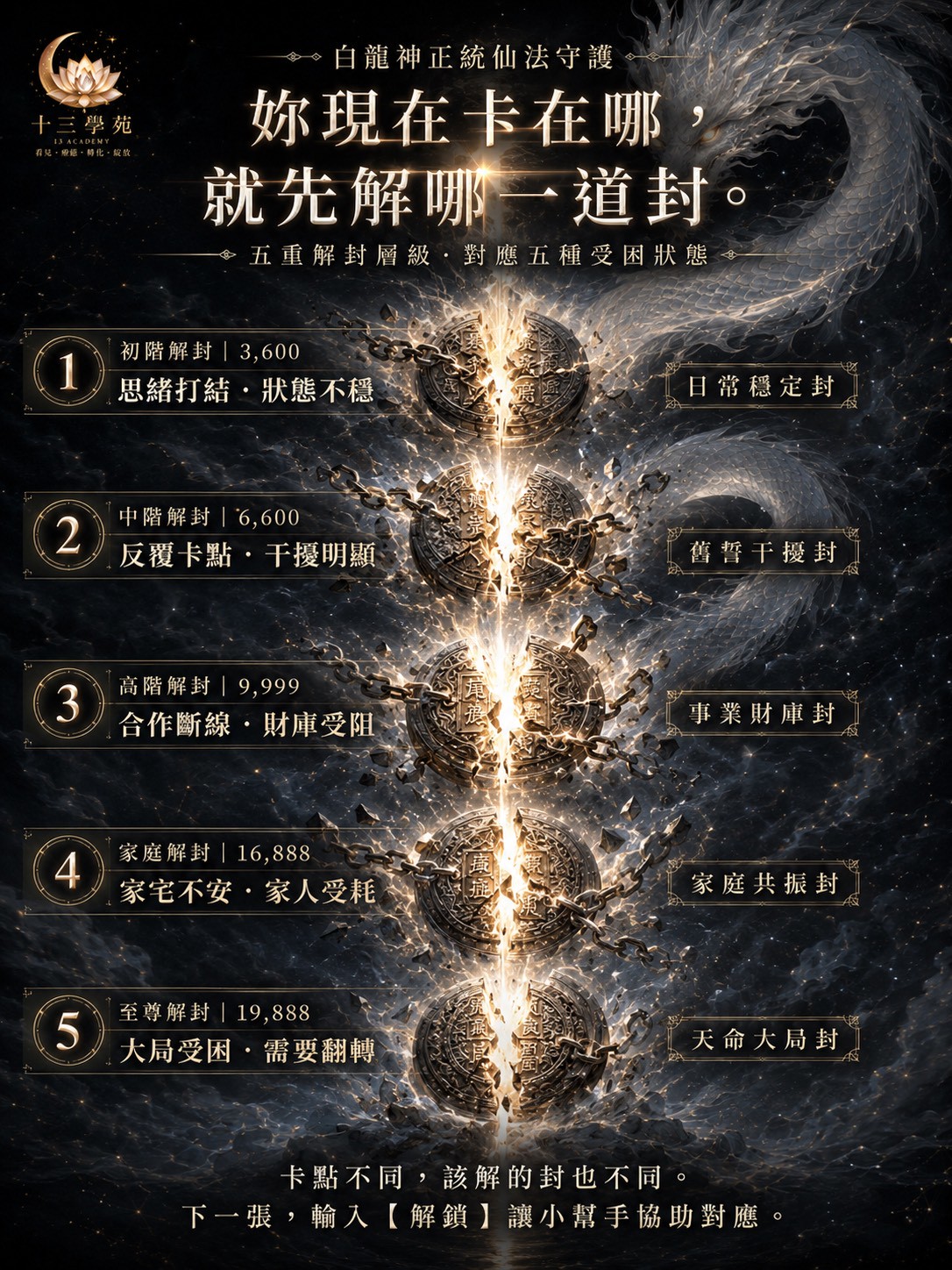 白龍神正統仙法斷惡修善，疏通命盤中隱形的因果路障