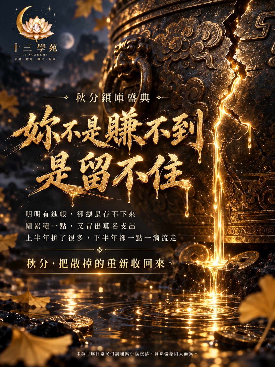妳不是賺不到，是留不住