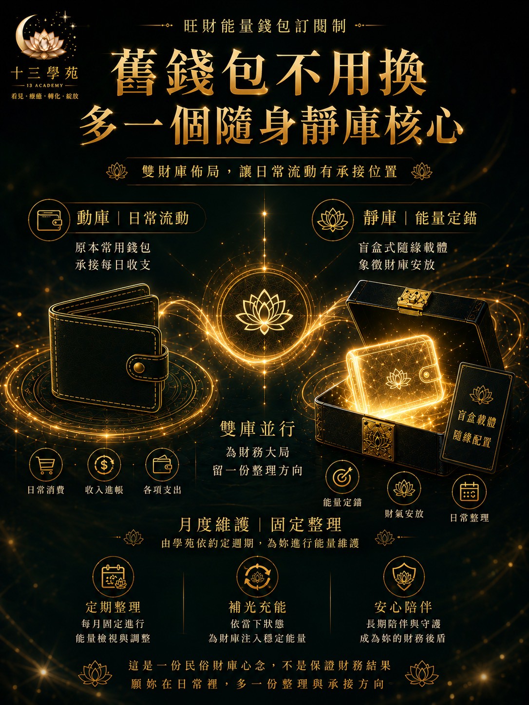 雙庫並行，讓財氣有處安放